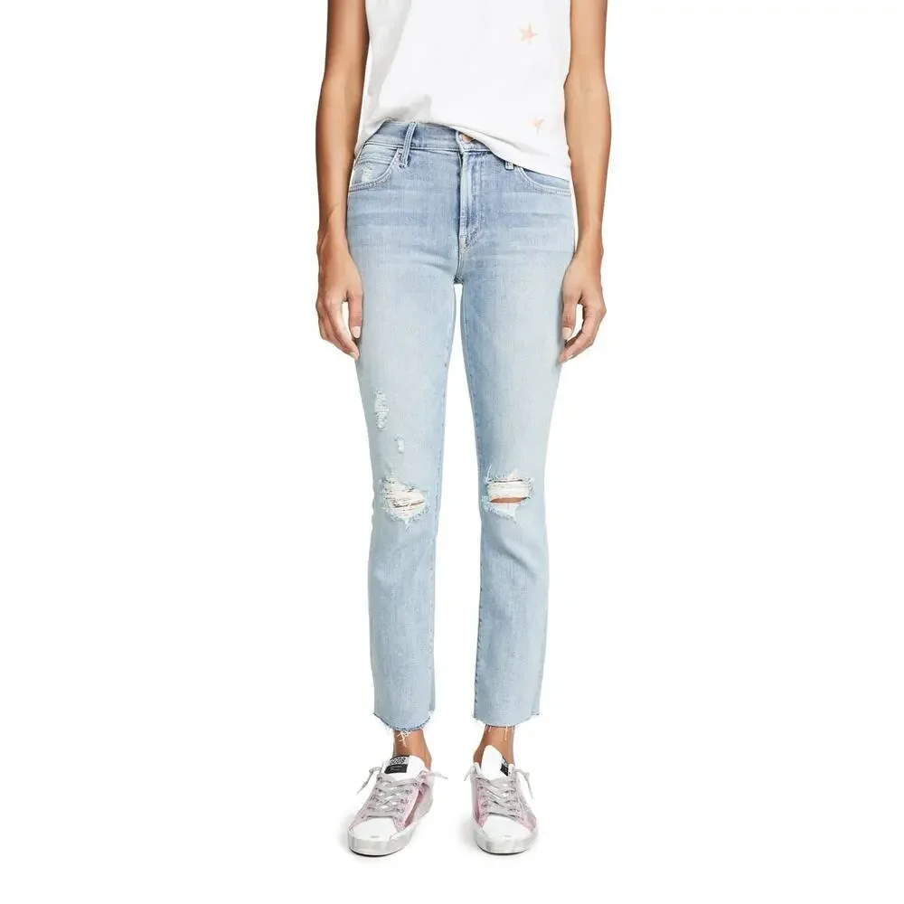 Mother The Rascal Ankle Snippet Slim Straight Jean Blast from the Past 25